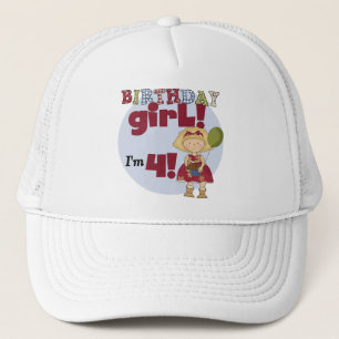 Ik ben 4 Verjaardags Meisje T-shirts en Gifts Trucker Pet