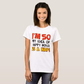 Ik ben 50 Happy Hour Is Nap T-shirt (Voorkant volledig)