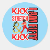 IK BEN 50 RONDE STICKER (Voorkant)