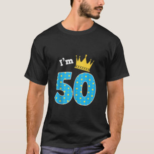Ik ben 50ste verjaardag Schattige Koningsthema 50 T-shirt