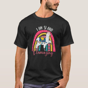 Ik ben 51 jaar oud en lamazing Alpaca Llama 51 T-shirt