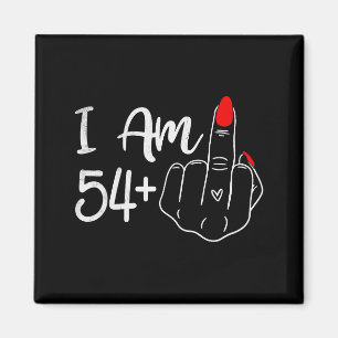 Ik ben 54 Plus 1 Middenvinger Grappige 55e Verjaar Magneet