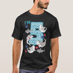 Ik ben 55e verjaardag van de Crew Shark Theme Fami T-shirt