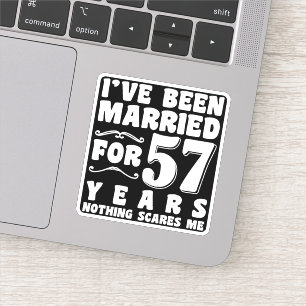 Ik Ben 57 Jaar Getrouwd Verjaardagscadeau Sticker