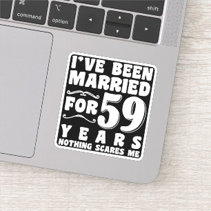 Ik Ben 59 Jaar Getrouwd Verjaardagscadeau Sticker