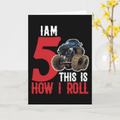 Ik ben 5 dit is hoe ik Monster Truck rol Kaart (Gele Bloem)