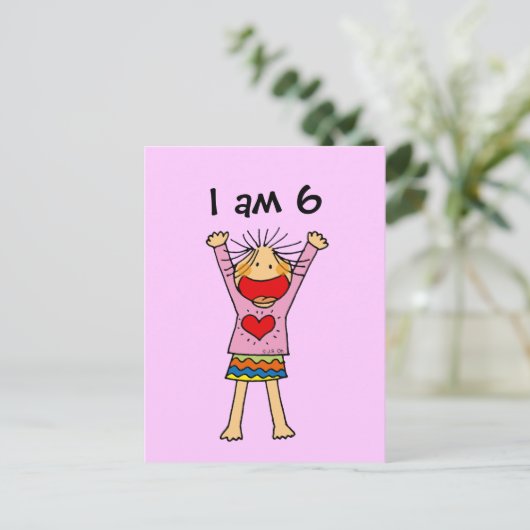 Ik ben 6 briefkaart (Staand voorkant)