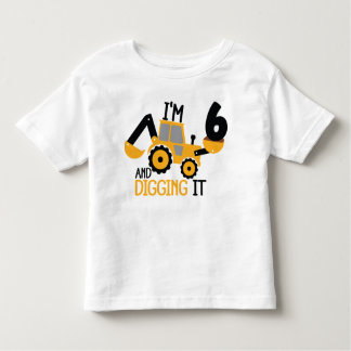 Ik ben 6 en ik citeer de bouw van de Birthday Boy Kinder Shirts