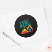 Ik ben 6 graafster... die 6 graafschutter is. ronde sticker (Envelop)