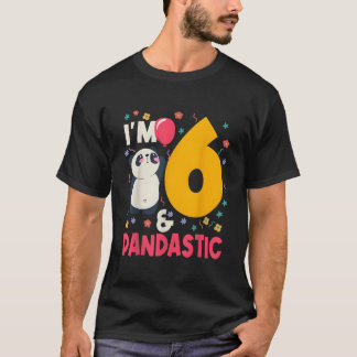 IK Ben 6 Pandastische Panda Py Viering 6e T-shirt