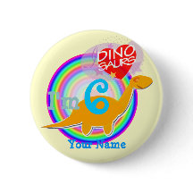 Ik ben 6 Verjaardag Cartoon Dinosaurus Jouw naam B