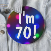 Ik ben 70! Birthday Button Pin (In situ)