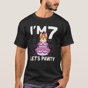 Ik ben 7 bday hondenfeest Kinder 7e verjaardag Cor T-shirt