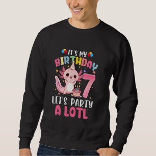 Ik ben 7e verjaardag Axolotl Feestje 7 Jaar Oude C Trui