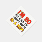 Ik ben 80 Happy Hour is een dutje 80ste servetten (Hoek)
