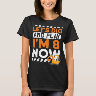 Ik ben 8 dagen bouwnijverheid 8e verjaardag Kinder T-shirt