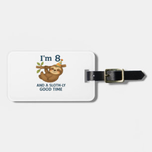 Ik ben 8 en een Luiaard-achtige Klassieke T-Shirt  Bagagelabel