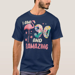 Ik ben 90 en Flamazing Bithday Flamingo 90th Bday T-shirt