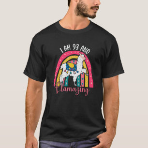 Ik ben 93 jaar oud en lamazing Alpaca Llama 93 jaa T-shirt
