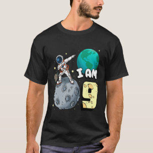 Ik ben 9 Space Astronaut Kind Moon Walker 9th Birt T-shirt