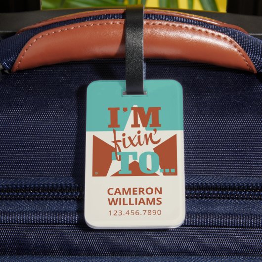 Ik ben aan het repareren bagagelabel (Achter Insitu 4)