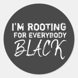 Ik ben aan het worstelen voor iedereen Black Ronde Sticker