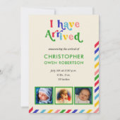 Ik ben aangekomen Foto Name Any Baby Birth Aankondiging (Voorkant)