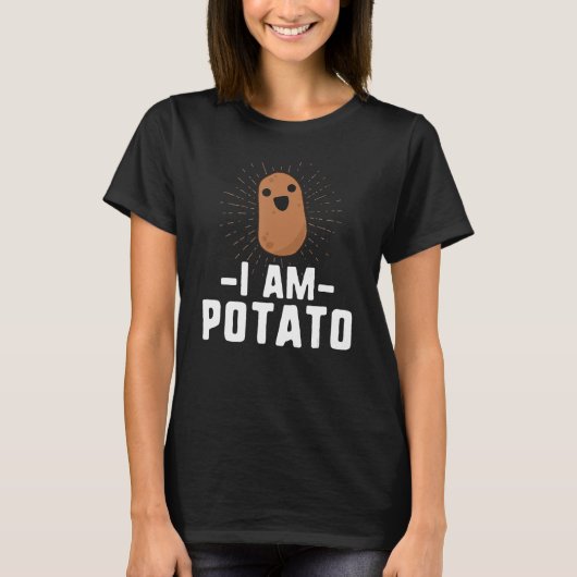 Ik ben aardappel Funny Potato T-Shirt Vegetable Fo (Voorkant)