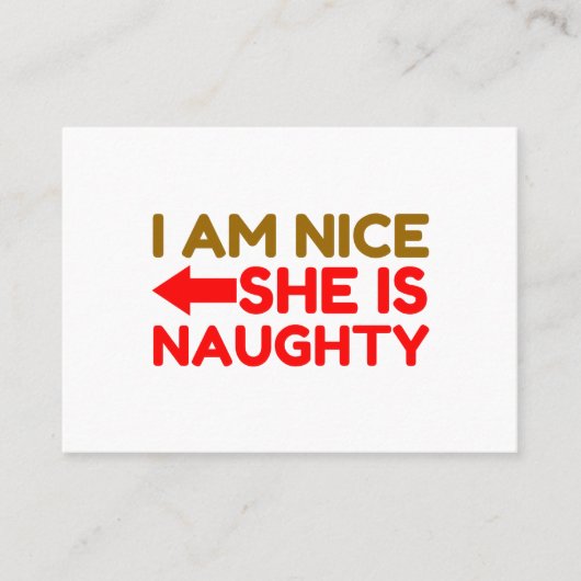 Ik ben aardig dat ze neusachtig is visitekaartje (Voorkant)