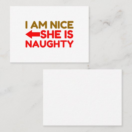 Ik ben aardig dat ze neusachtig is visitekaartje (Voorkant / Achterkant)