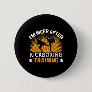 Ik ben aardiger na kickboks training trainer kickb ronde button 5,7 cm