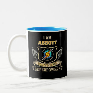 Ik Ben ABBOTT Wat Is Jouw Superkracht Tweekleurige Koffiemok