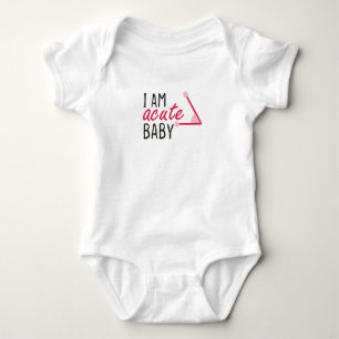 Ik ben Acute Baby Roze, Wiskunde Baby, Nieuw Moede Romper