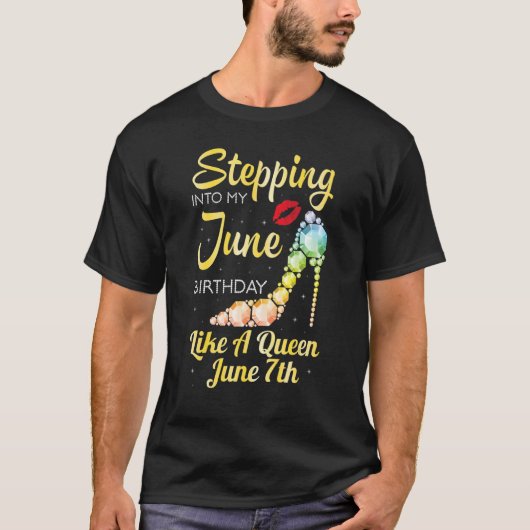 Ik ben afgelopen juni als een koningin op jun. t-shirt (Voorkant)