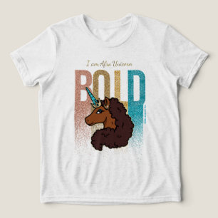Ik ben Afro Eenhoorn   Bold Glitter Design Tri-Blend Shirt