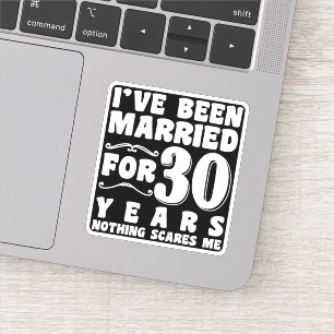 Ik ben al 30 jaar getrouwd en het bruiloftsfeest i sticker