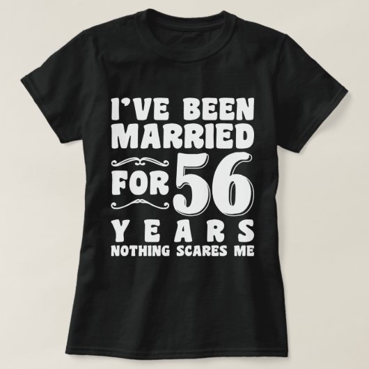 Ik ben al 56 jaar getrouwd met een Cadeau T-shirt (Design voorkant)