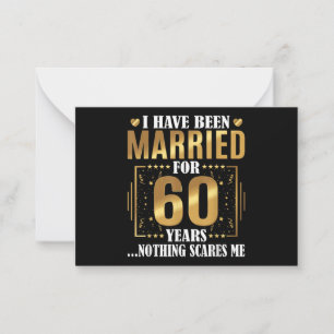 Ik ben al 60 jaar getrouwd met een 60ste bruiloft notitiekaartje