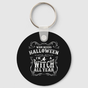 Ik ben al het jaar een heks Halloween. Sleutelhanger