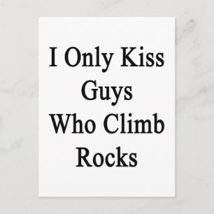 Ik ben alleen kus-jongens die Rocks beklimmen Briefkaart