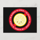 Ik ben allergisch voor citrus! briefkaart (Voorkant)