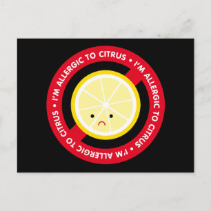 Ik ben allergisch voor citrusvruchten! briefkaart