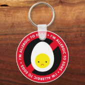 Ik ben allergisch voor eieren. sleutelhanger (Voorkant)