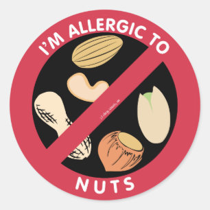 Ik ben allergisch voor het Kinder voedselallergies Ronde Sticker