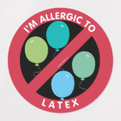 Ik ben allergisch voor Kinder latexallergie Labels (Design 2)