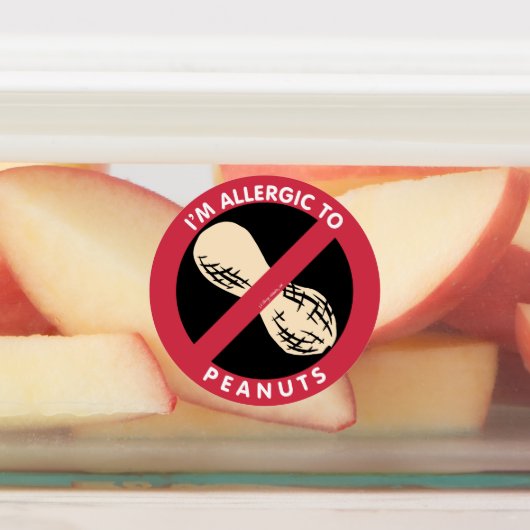 Ik ben allergisch voor pinda's Kinder noten allerg Labels (Aangebracht)