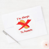 Ik ben allergisch voor pinda's Stickers wit (Envelop)