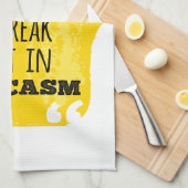 Ik ben allergisch voor stommiteit die ik in Sarcas Theedoek (Quarter Fold)