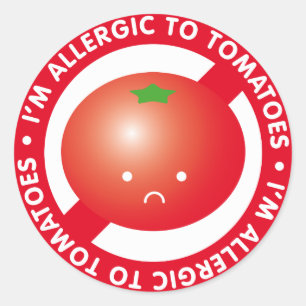 Ik ben allergisch voor tomaten! Allergie voor toma Ronde Sticker
