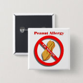Ik ben allergische pinda Allergy Pin Button (Voorkant /achterkant)
